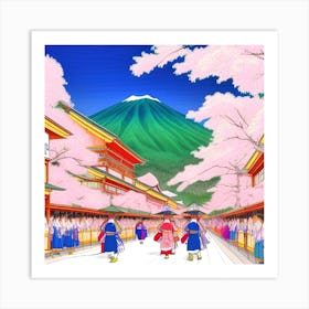 Cherry Blossoms In Kyoto 2 Art Print