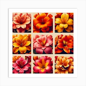 Image Of Different Clivia Flowers 2 Art Print