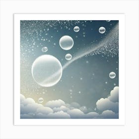 Bubbles in sky Art Print