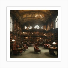 Library Stock Videos & Royalty-Free Footage 1 Art Print