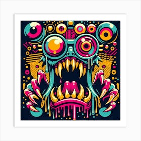 Psychedelic Monster 1 Art Print