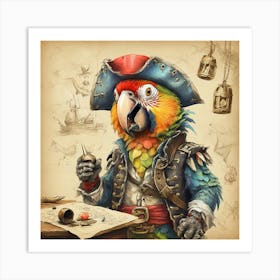 Pirate Parrot 9 Art Print