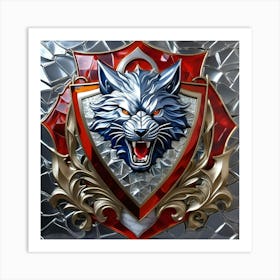 Glass Wolf Art Print