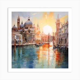 AI Sundrenched Serenity  Art Print