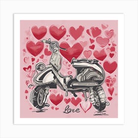 Love Scooter Art Print