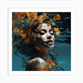 Water Woman Portrait Art Print