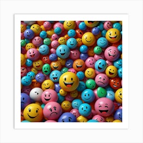 Smiley Faces 1 Art Print