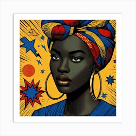 Hafsat Pop Black Woman  Art Print