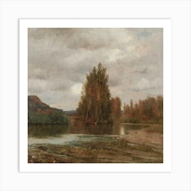 Lake In Autumn Art Print