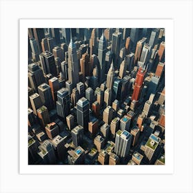 New York City Skyline 16 Art Print