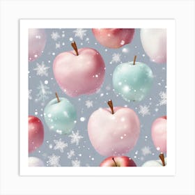 Seamless Apple Pattern Art Print