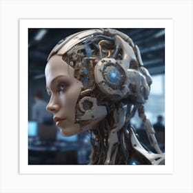 Cyborg Woman 72 Art Print