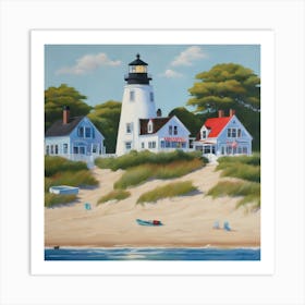 Cape Cod, Massachusetts Series. Style of David Hockney 1 Art Print