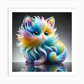 Rainbow Kitten Art Print