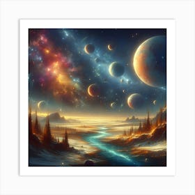 Planets In Space Art Print