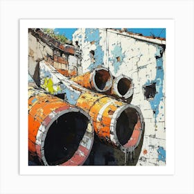 Pipes In The Street Art Print