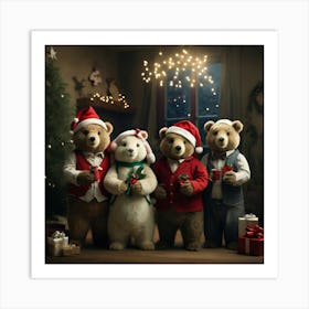 Christmas Bears 2 Art Print