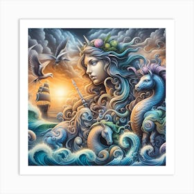 Mermaid 5 Art Print