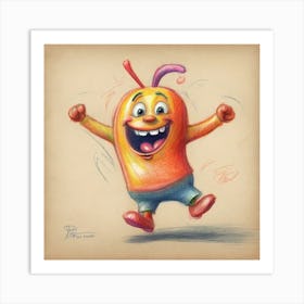 Cartoon Character 2 Art Print