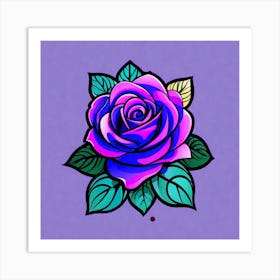 Rose Tattoo Design Art Print