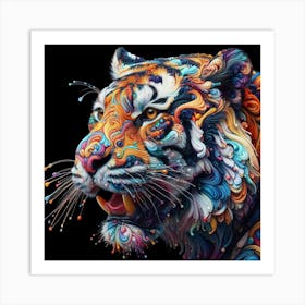 Abstract Tiger 2 Art Print