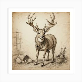 Deer! 60 Art Print