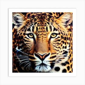 Leopard Face Wallpaper Art Print