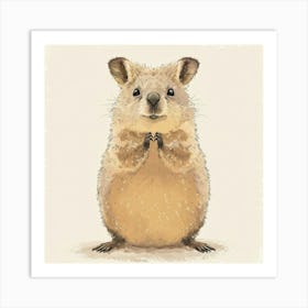 Charming Illustration Quokka 4 Art Print