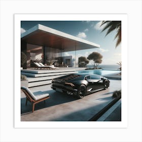 Lamborghini black Art Print