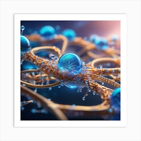 Dna Molecule Art Print