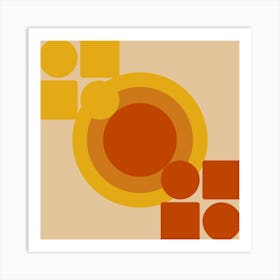 Orange, Yellow, And Brown Circles Art Print