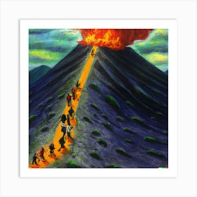 Up the Volcano Art Print