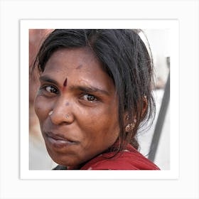 Portrait Of An Indian Woman Art Print