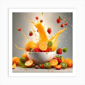 Fruit Splash Art Print