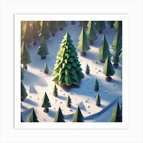 3d Christmas Tree 1 Art Print