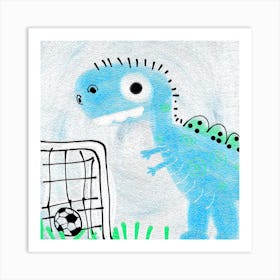 Dinosaur Soccer Art Print
