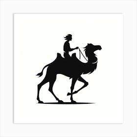 A man riding a camel Art Print