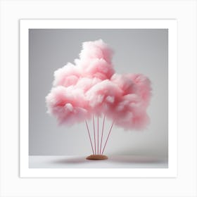Pink Cotton Clouds Art Print