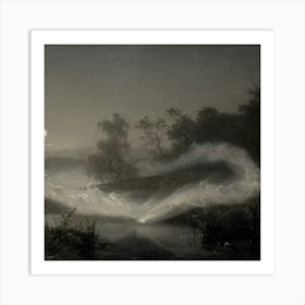 'The Fog And The Moon' Art Print