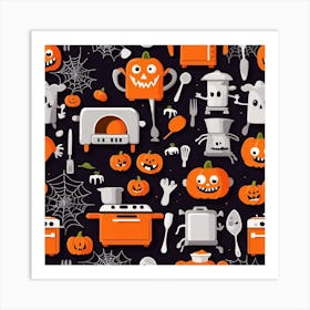 Halloween Pattern Art Print