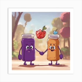 Cute PB&J love Art Print