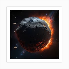 Asteroid In Space Art Print