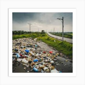 Garbage On The Road 2 Art Print