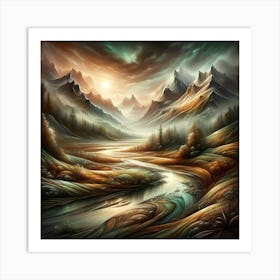 Landscape Painting 174 Art Print