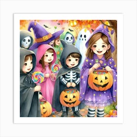 Halloween Children Art Print