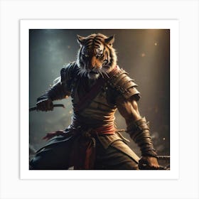 Ninja Tiger Art Print