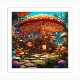 Mushroom House Art Print