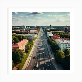 Soviet Union Contemporary Capital Baltic Suburbia Commute Community Municipality Asphalt Ka (8) Art Print