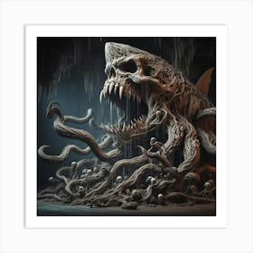 Shark Monster Art Print