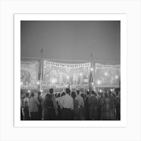 Klamath Falls, Oregon, Sideshow Of The Circus By Russell Lee Art Print